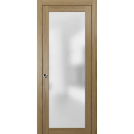 Sartodoors Sliding Pocket 32x96" Tempered Planum 2102 Honey Ash Kit Trims Rail Hardware Wood  Bathroom Closet PLANUM2102PD-MEYA-3296